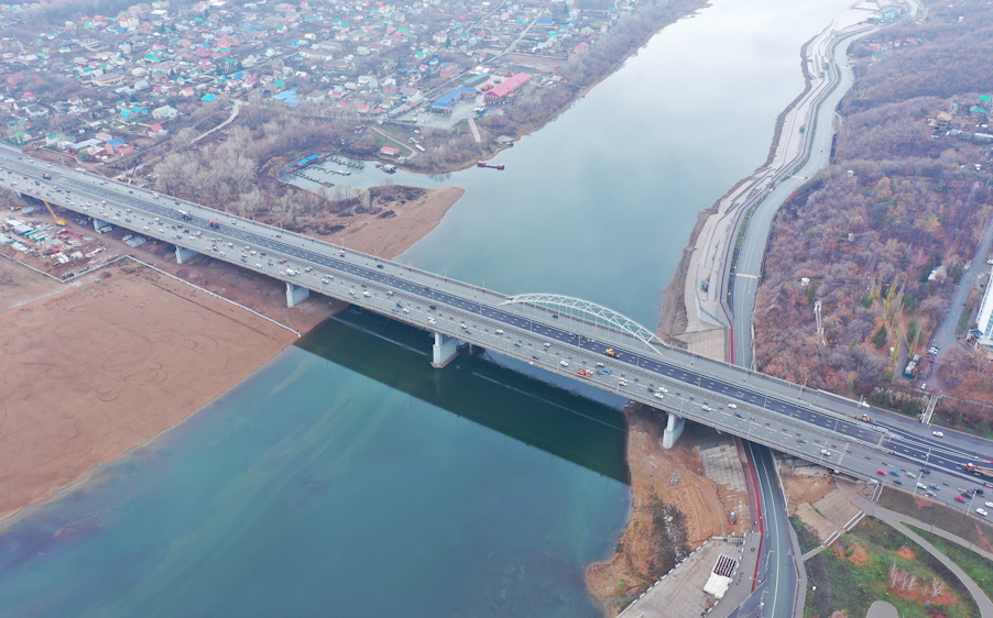 В Уфе благодаря нацпроекту построен мост через реку Белую в створе улицы Воровского