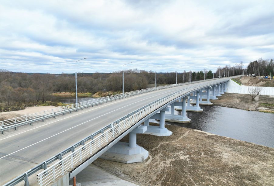 В Калужской области введен в эксплуатацию мост через Жиздру
