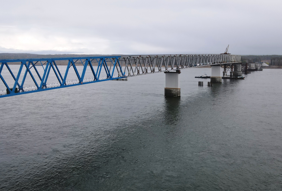 Готовность Высокогорского моста в Красноярском крае превысила 70 %