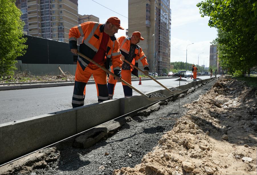 В Казани комплексно ремонтируют улицу Магистральную