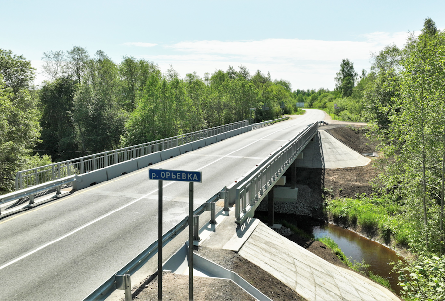 В Ленобласти отремонтирован мост через Орьевку