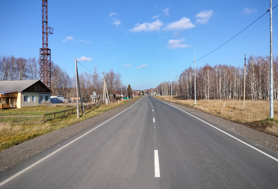 В Томской области благодаря нацпроекту отремонтировали участок дороги, проходящий через село Нарга